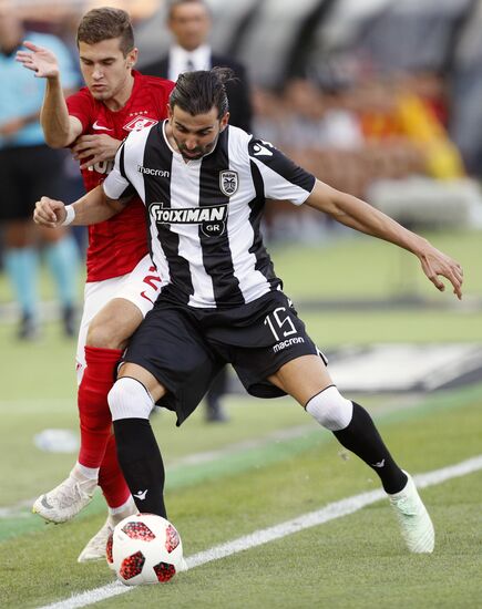 Football. UEFA Champions League. PAOK vs. Spartak