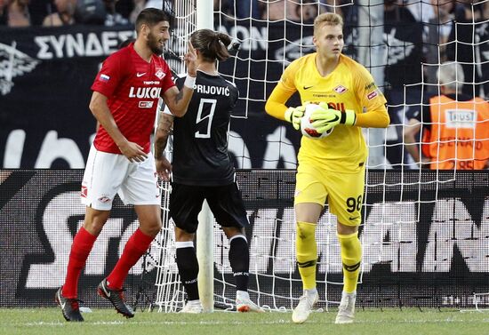 Football. UEFA Champions League. PAOK vs. Spartak