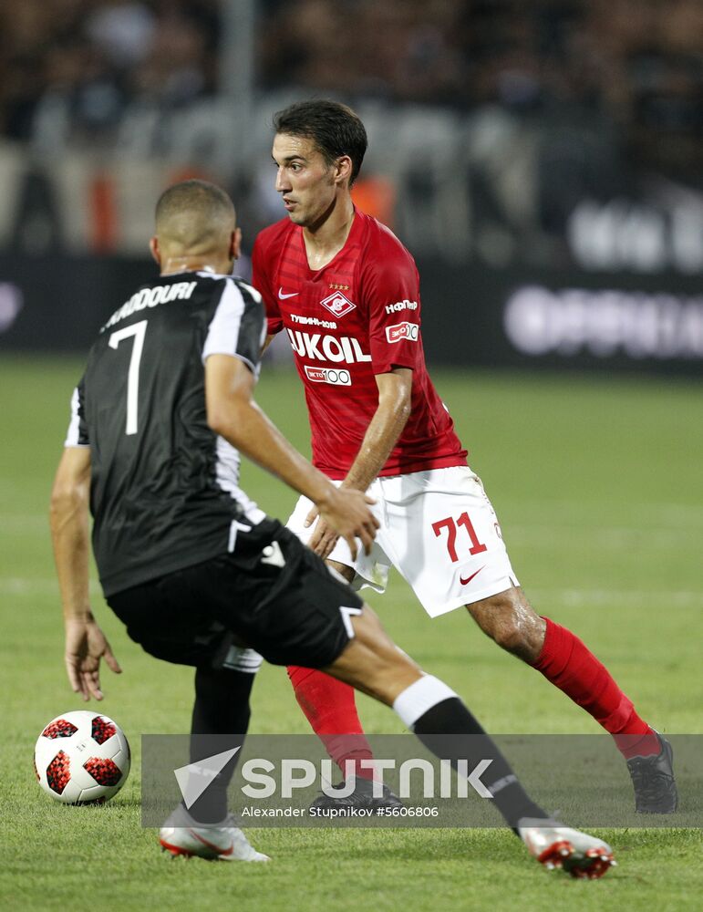 Football. UEFA Champions League. PAOK vs. Spartak