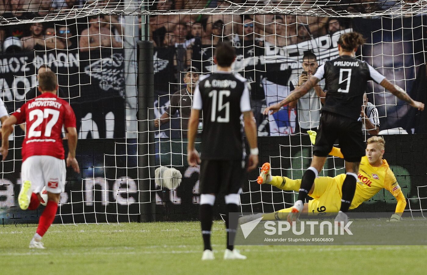 Football. UEFA Champions League. PAOK vs. Spartak