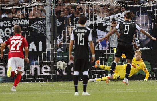 Football. UEFA Champions League. PAOK vs. Spartak