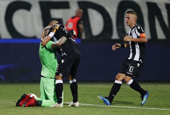 Football. UEFA Champions League. PAOK vs. Spartak