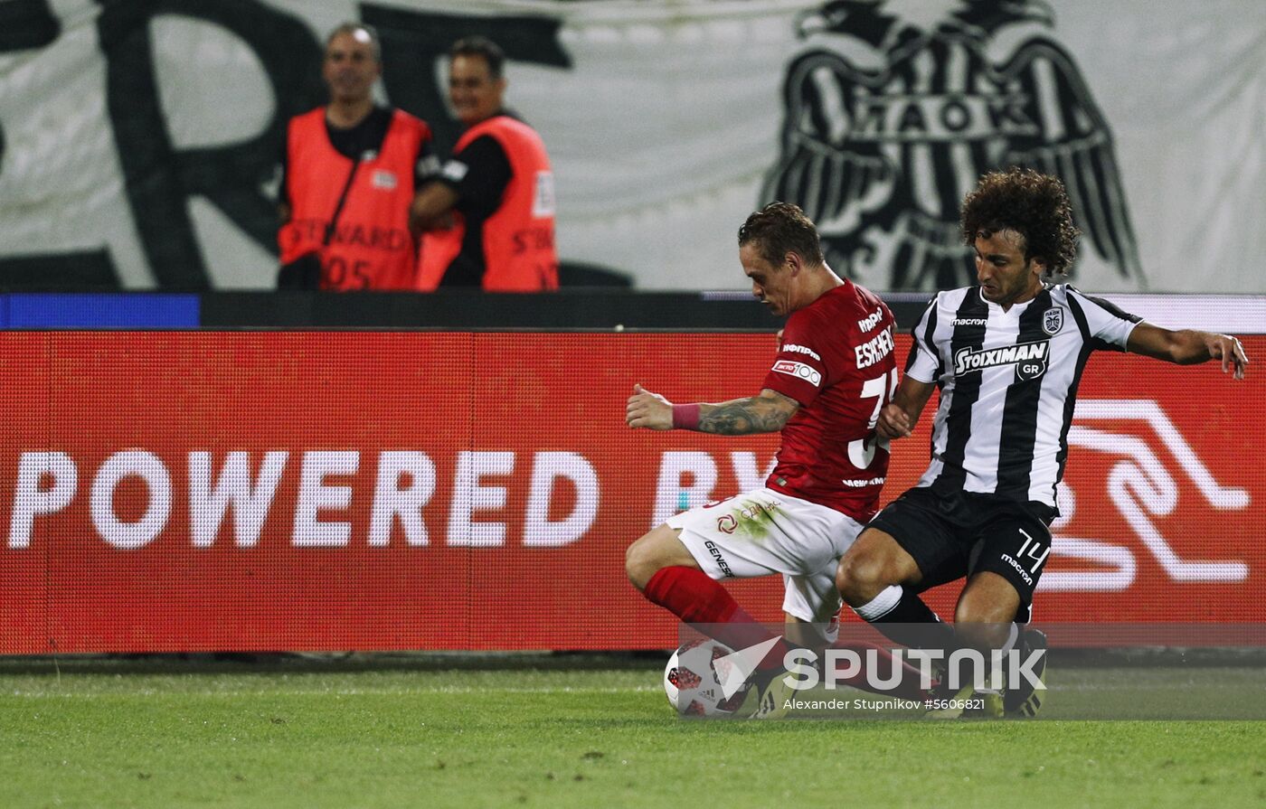 Football. UEFA Champions League. PAOK vs. Spartak