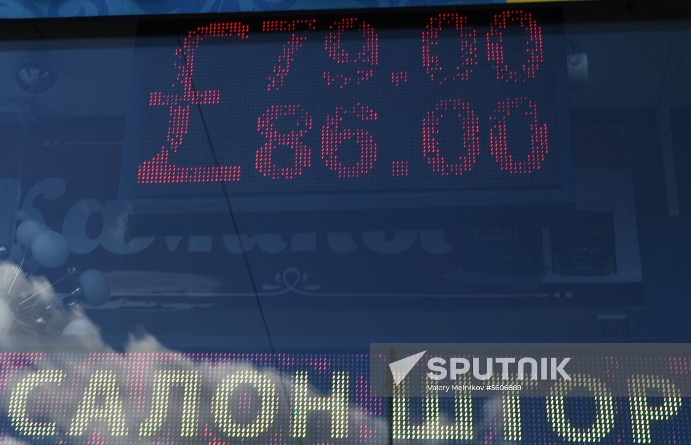 Currency exchange rates in Moscow