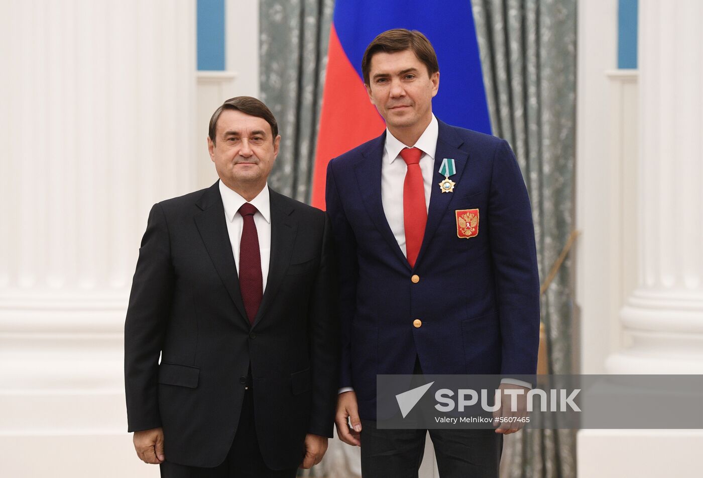 Presidential Aide Igor Levitin presents awards to participants of Pyeongchang Olympics