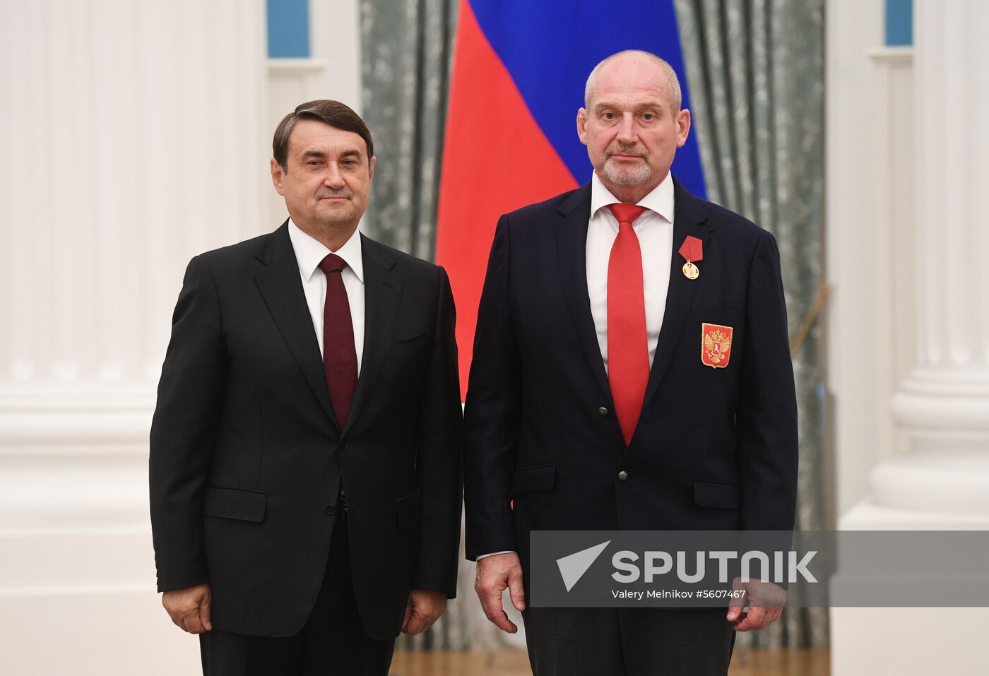 Presidential Aide Igor Levitin presents awards to participants of Pyeongchang Olympics