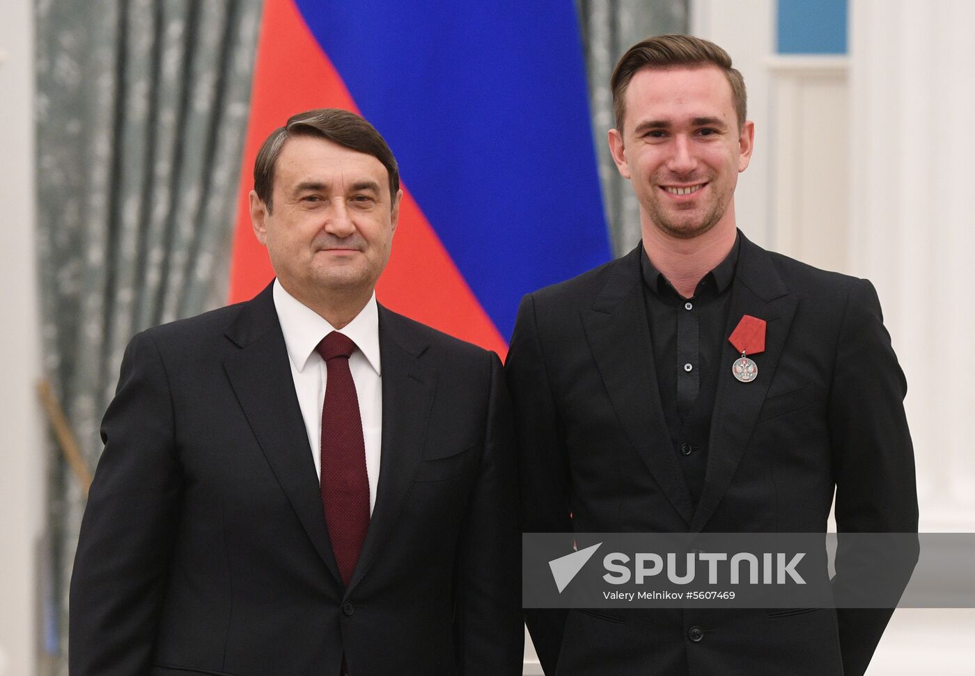 Presidential Aide Igor Levitin presents awards to participants of Pyeongchang Olympics