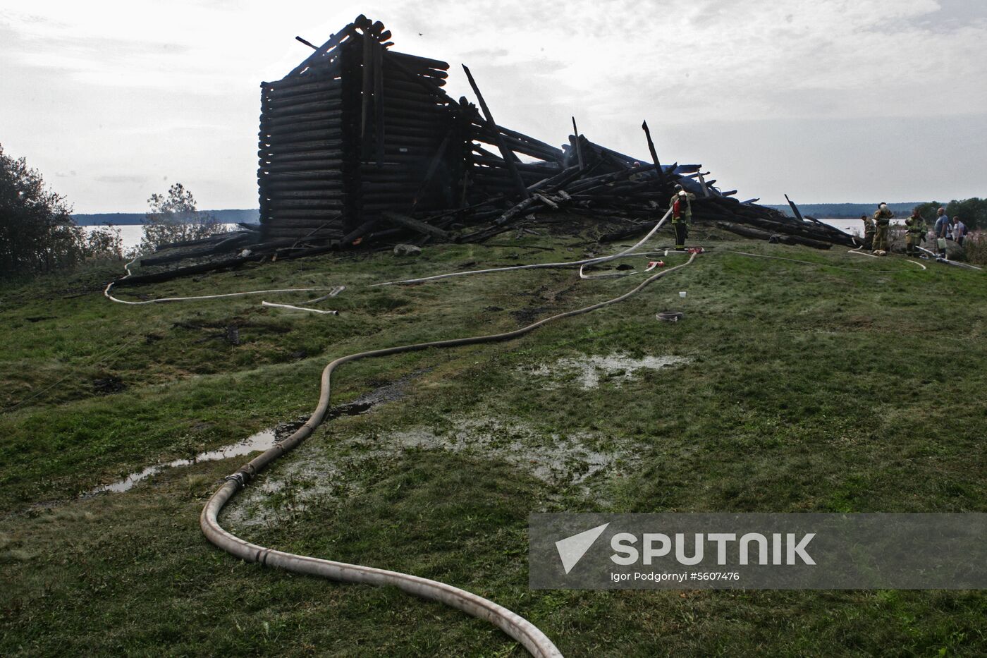 Church of the Assumption of Our Lady in Karelia burns down