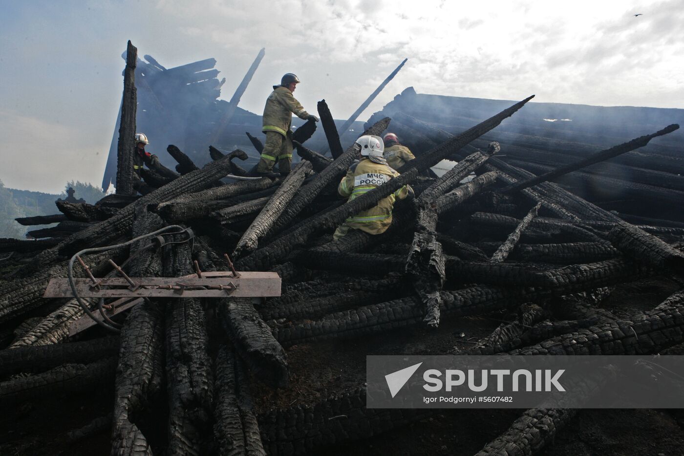 Church of the Assumption of Our Lady in Karelia burns down