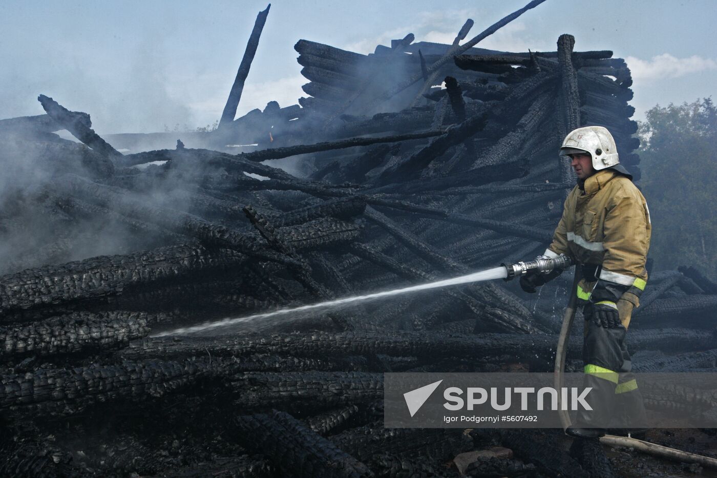 Church of the Assumption of Our Lady in Karelia burns down