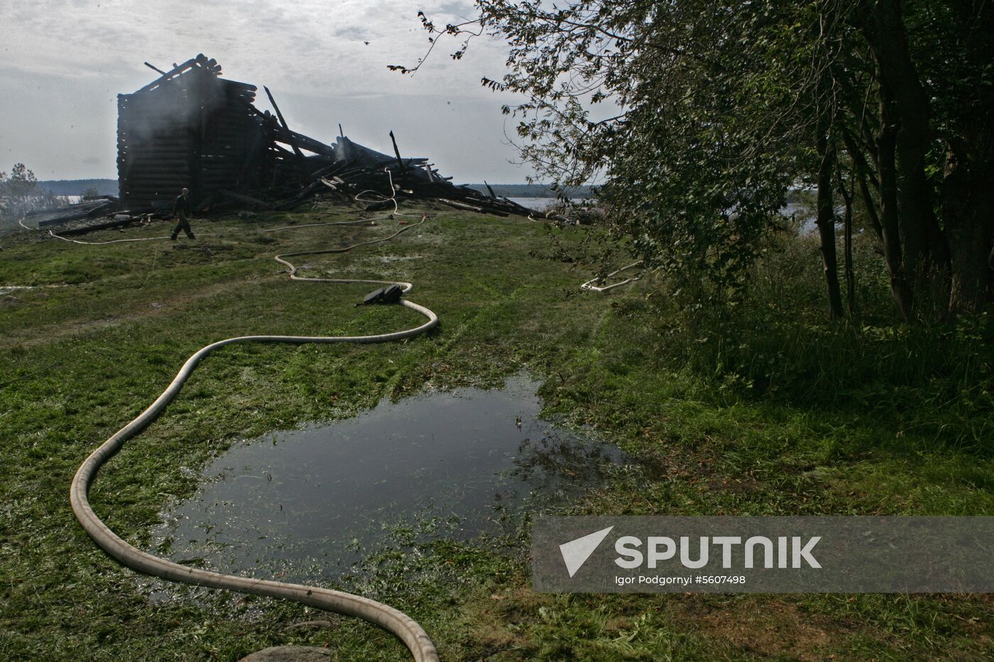 Church of the Assumption of Our Lady in Karelia burns down