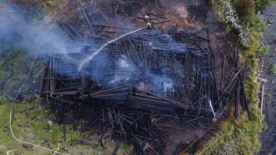 Church of the Assumption of Our Lady in Karelia burns down