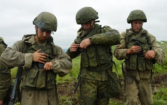 Russia's Pacific Fleet holds marine corps drills