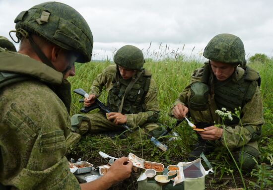 Russia's Pacific Fleet holds marine corps drills