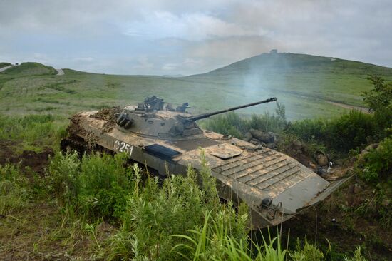 Russia's Pacific Fleet holds marine corps drills
