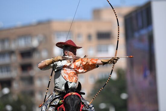 Yabusame show in Moscow