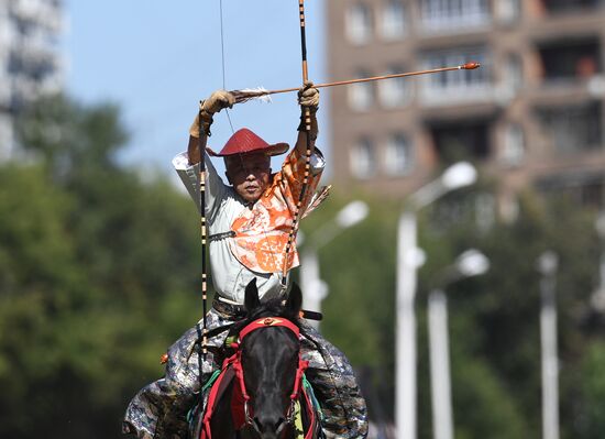 Yabusame show in Moscow
