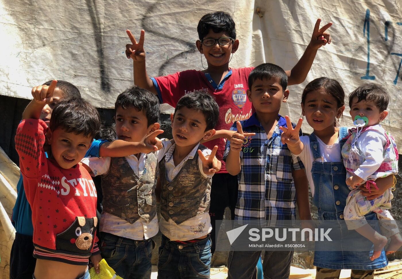 Syrian refugees in Bekaa Valley, Lebanon