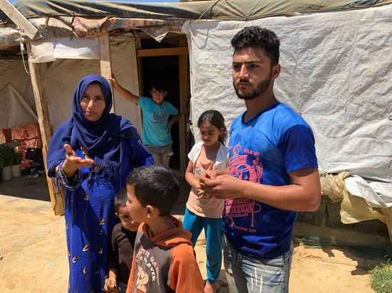 Syrian refugees in Bekaa Valley, Lebanon