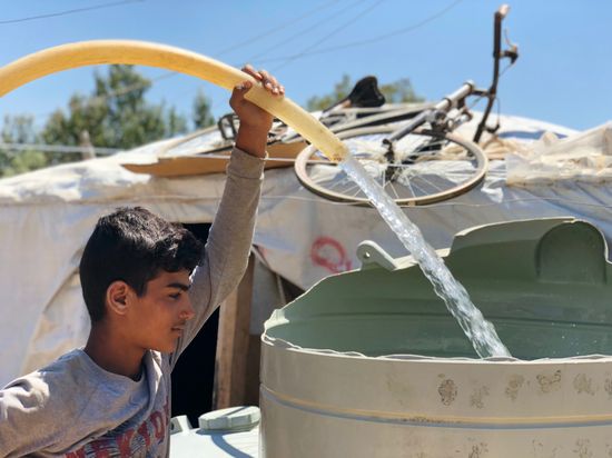Syrian refugees in Bekaa Valley, Lebanon