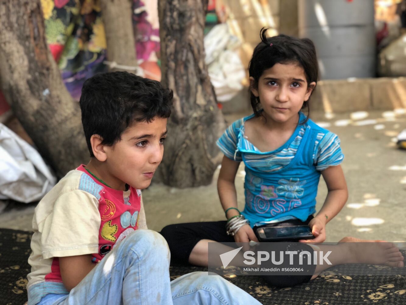 Syrian refugees in Bekaa Valley, Lebanon