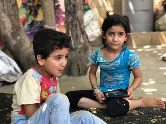 Syrian refugees in Bekaa Valley, Lebanon