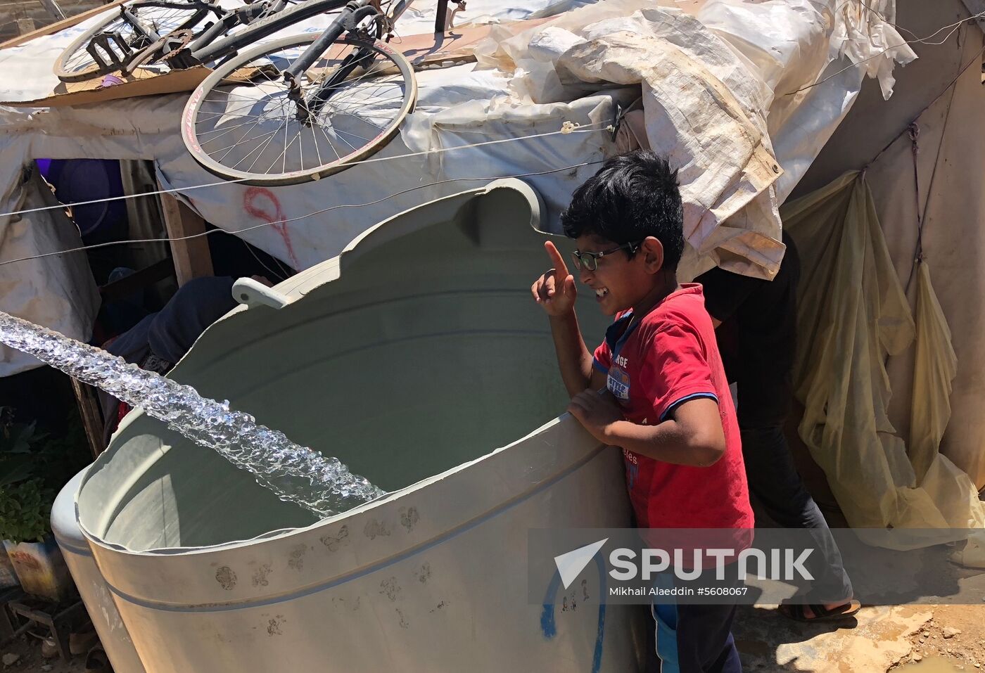 Syrian refugees in Bekaa Valley, Lebanon