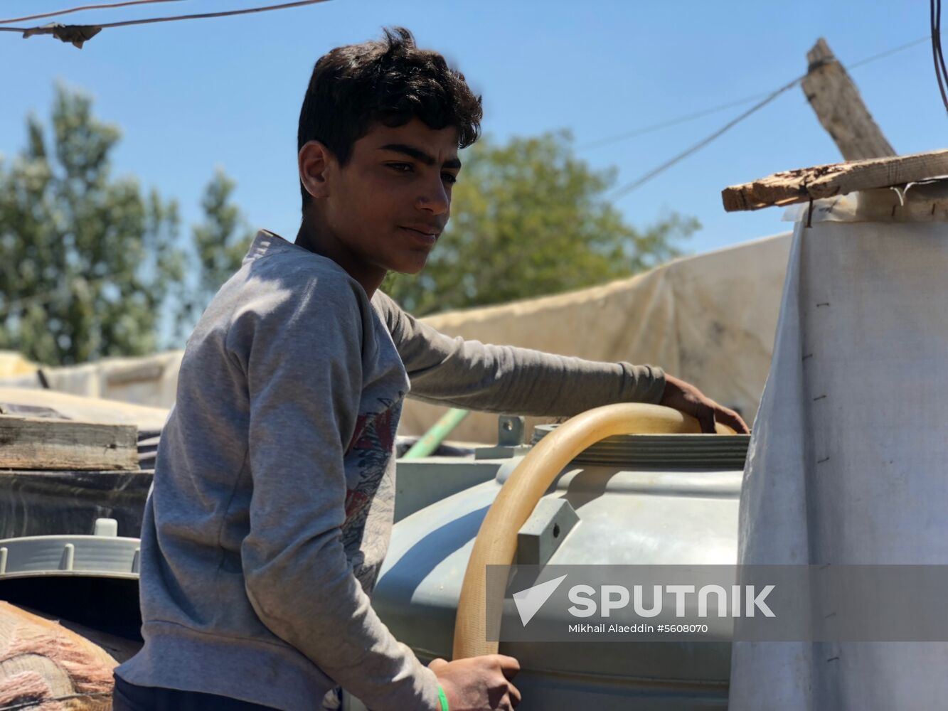 Syrian refugees in Bekaa Valley, Lebanon