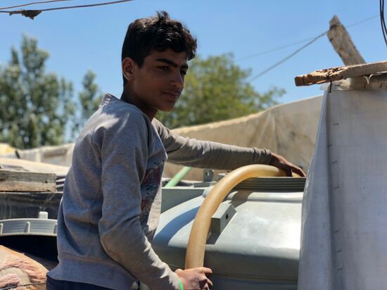 Syrian refugees in Bekaa Valley, Lebanon