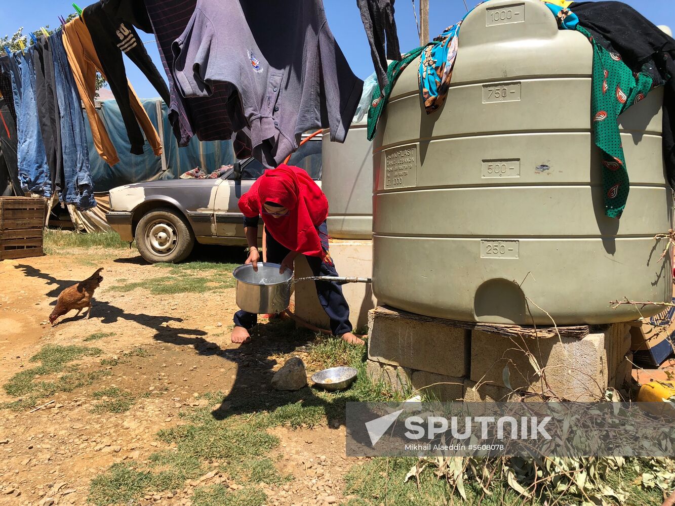 Syrian refugees in Bekaa Valley, Lebanon