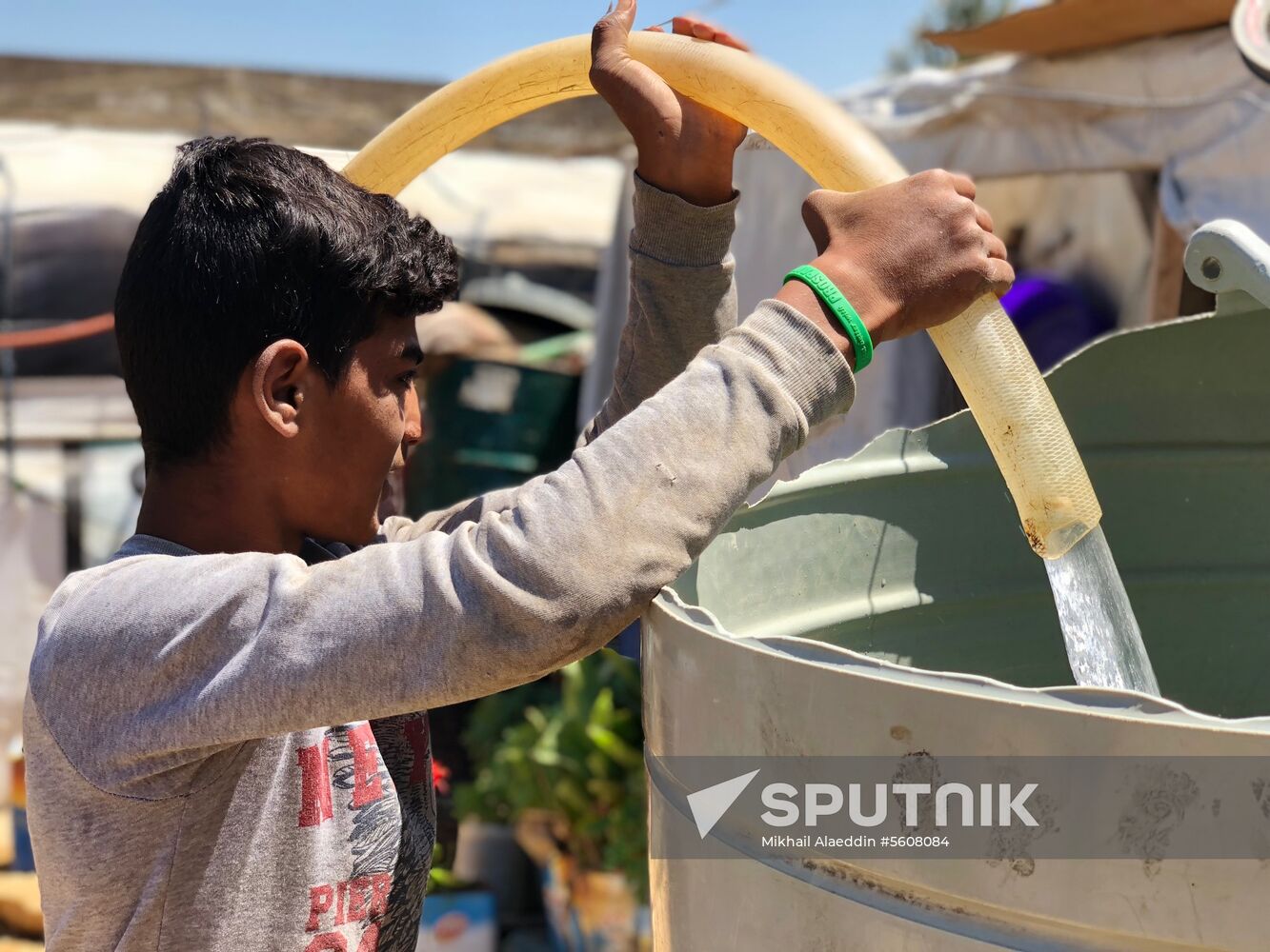 Syrian refugees in Bekaa Valley, Lebanon
