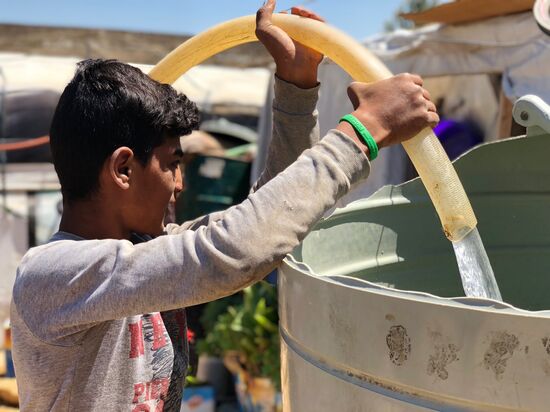 Syrian refugees in Bekaa Valley, Lebanon