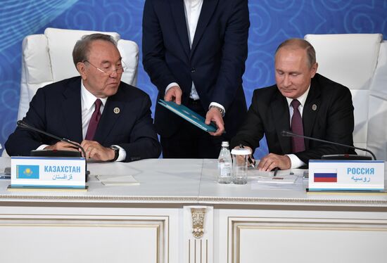 President Vladimir Putin attends Fifth Caspian Summit in Aktau, Kazakhstan