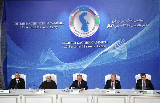 President Vladimir Putin attends Fifth Caspian Summit in Aktau, Kazakhstan