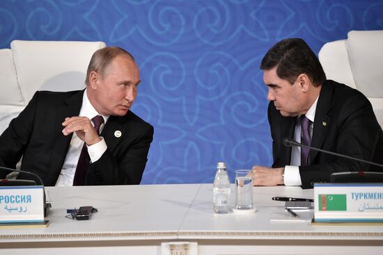 President Vladimir Putin attends Fifth Caspian Summit in Aktau, Kazakhstan