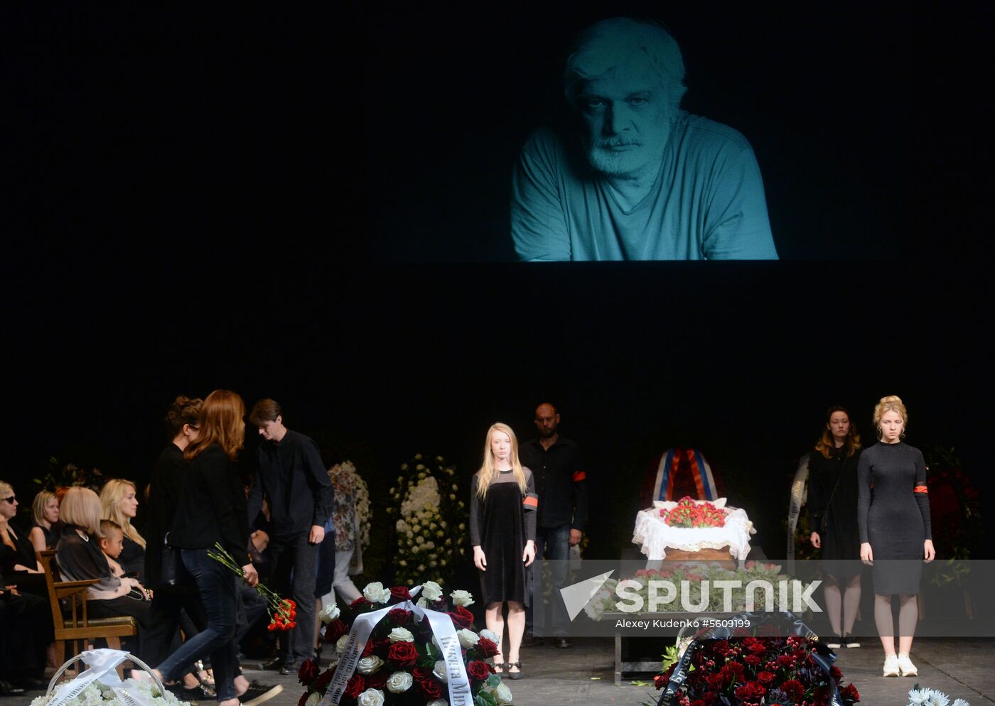 Farewell ceremony for theater director Dmitry Brusnikin