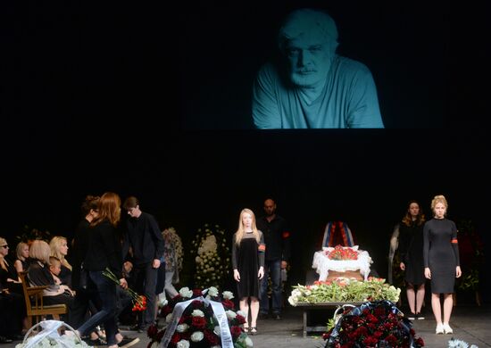 Farewell ceremony for theater director Dmitry Brusnikin