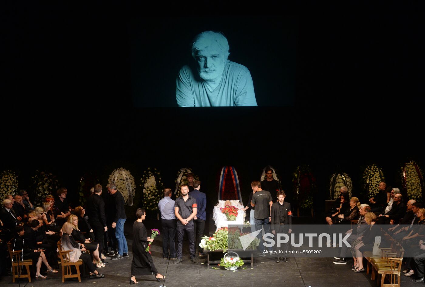 Farewell ceremony for theater director Dmitry Brusnikin
