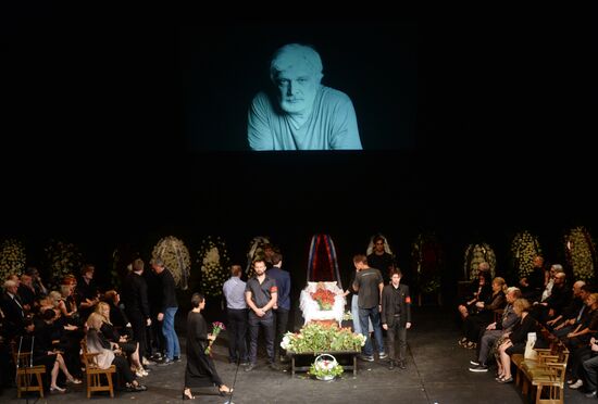 Farewell ceremony for theater director Dmitry Brusnikin