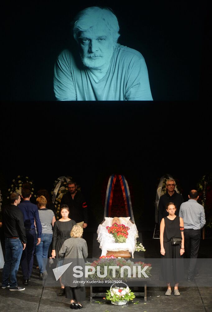 Farewell ceremony for theater director Dmitry Brusnikin