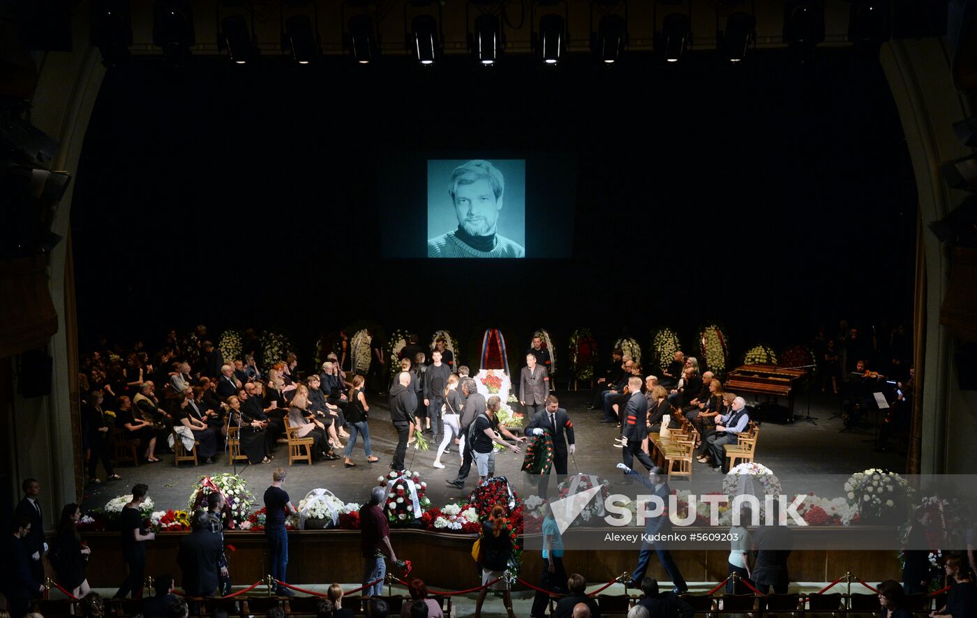 Farewell ceremony for theater director Dmitry Brusnikin