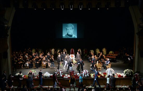Farewell ceremony for theater director Dmitry Brusnikin