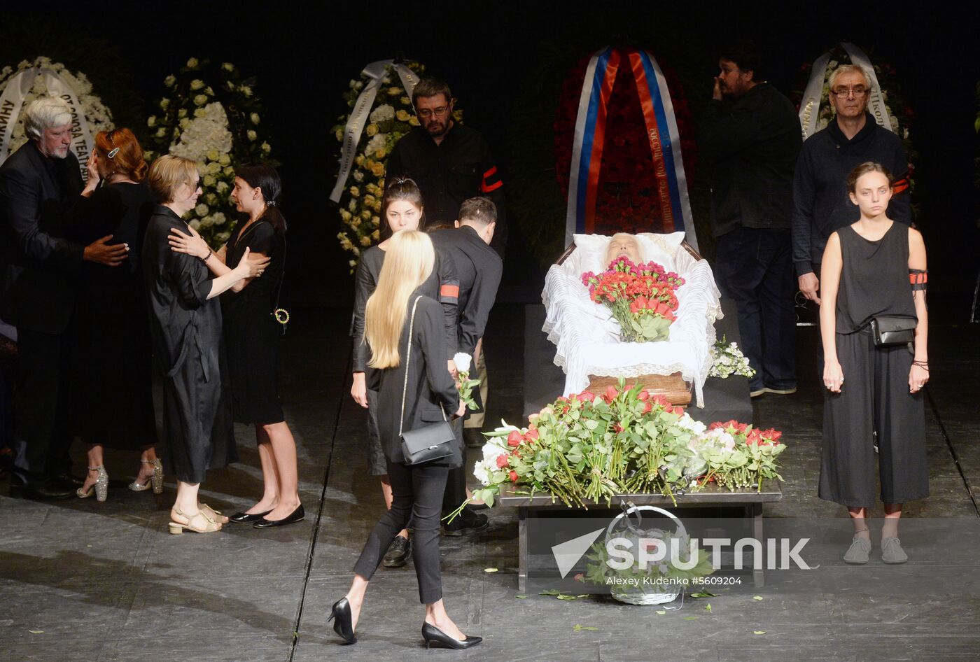 Farewell ceremony for theater director Dmitry Brusnikin
