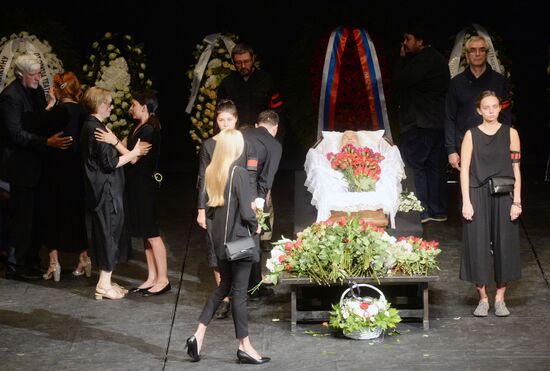 Farewell ceremony for theater director Dmitry Brusnikin