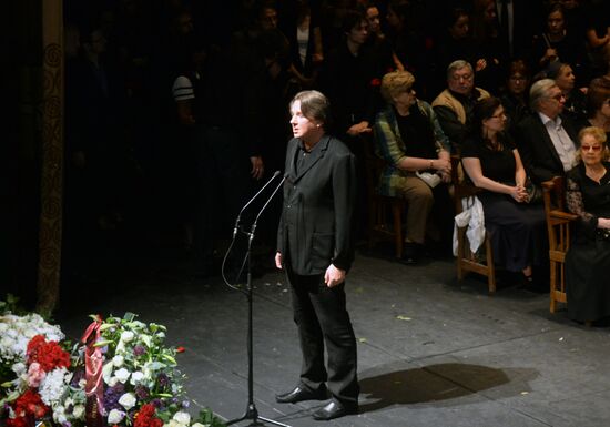 Farewell ceremony for theater director Dmitry Brusnikin