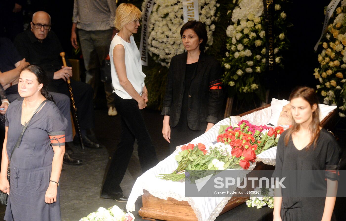Farewell ceremony for theater director Dmitry Brusnikin