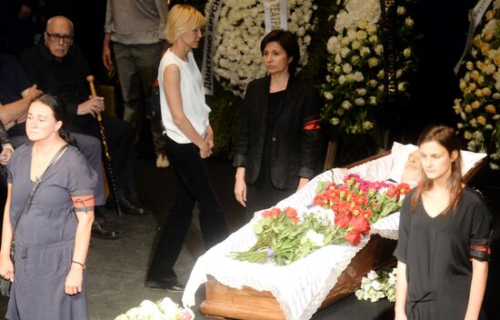 Farewell ceremony for theater director Dmitry Brusnikin