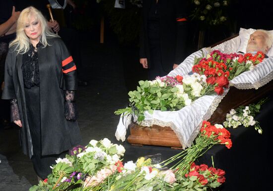 Farewell ceremony for theater director Dmitry Brusnikin