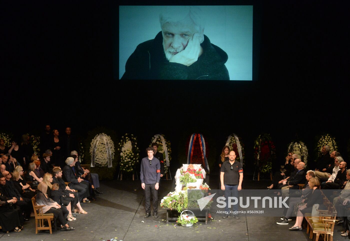 Farewell ceremony for theater director Dmitry Brusnikin