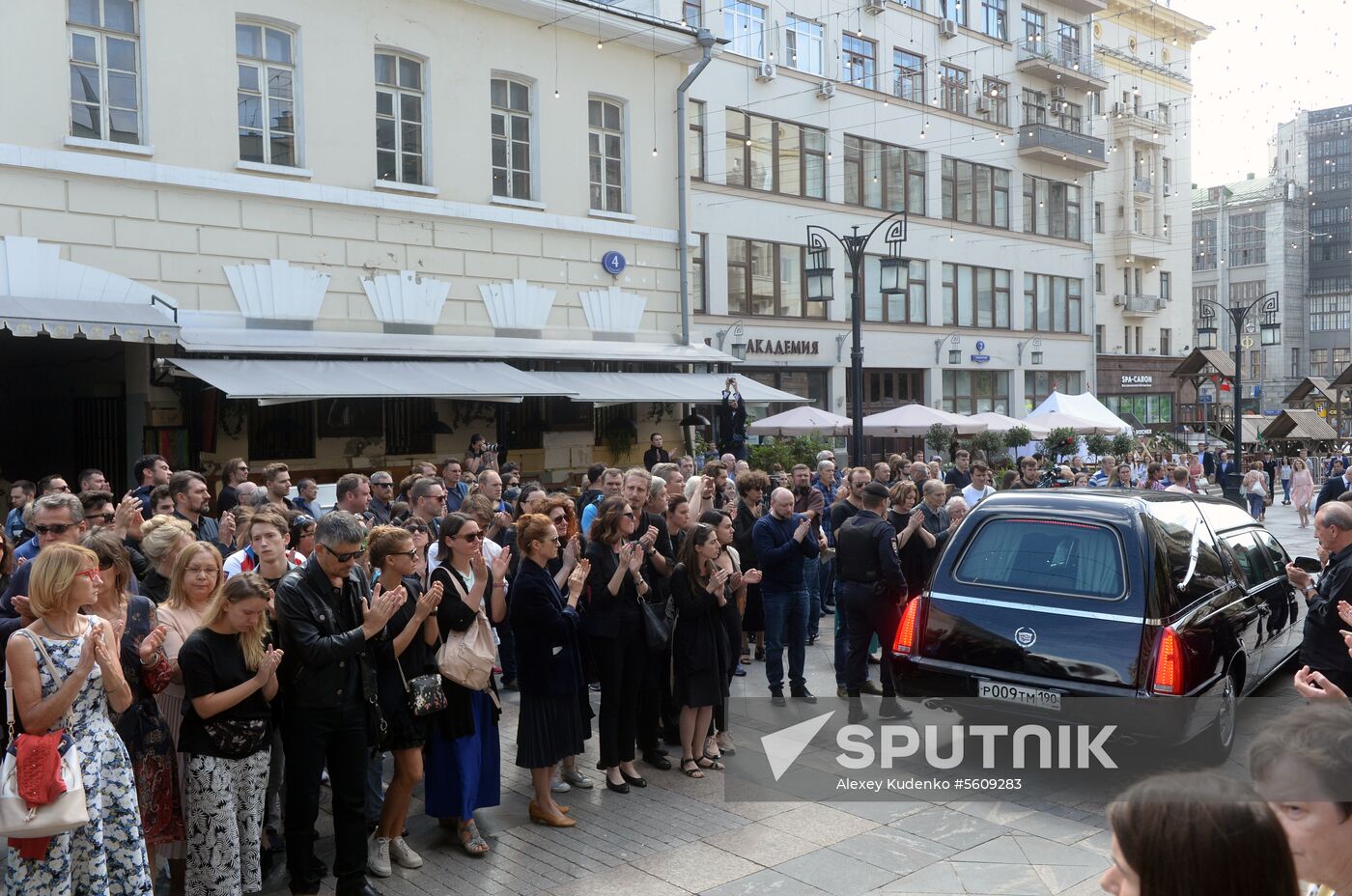Farewell ceremony for theater director Dmitry Brusnikin